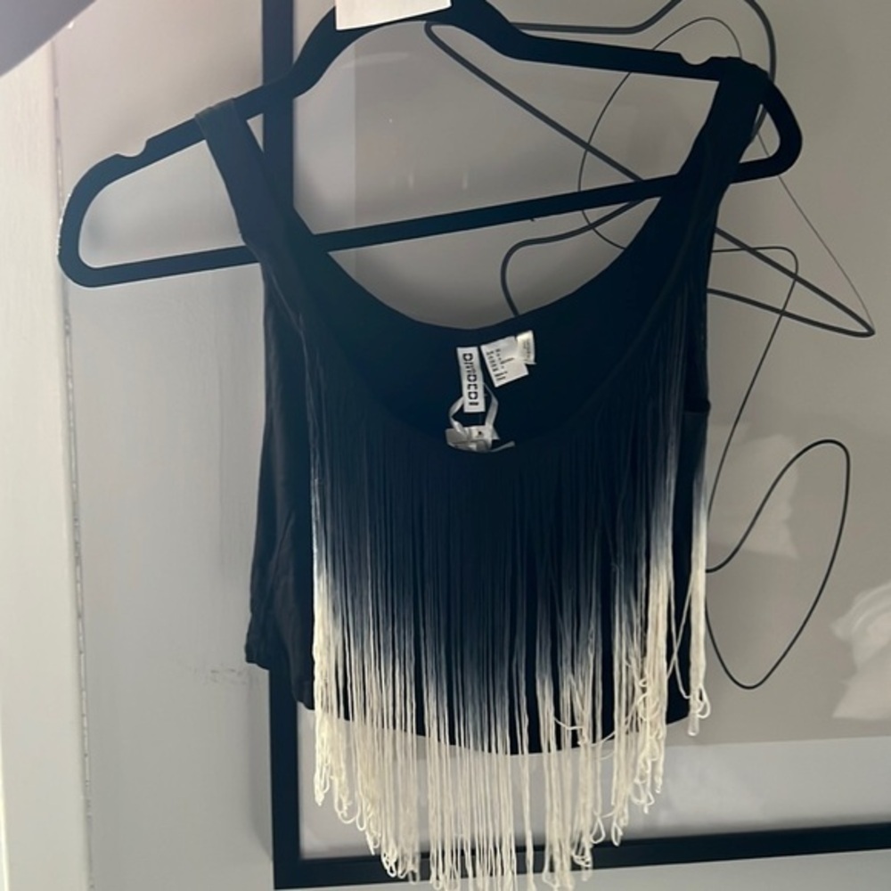H&M Cropped Fringe Tank Top